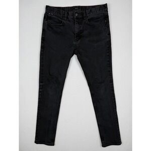 RVCA Rockers Fit Mens 35x31 Black Slim Straight Stretch Denim Jeans M3143RRO